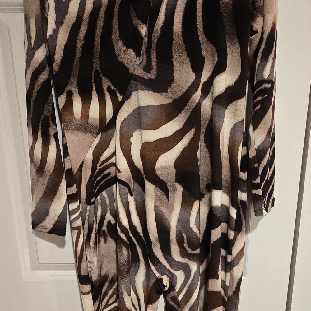 Fashion Nova Brown Zebra Jumpsuit - Picture 3 of 3